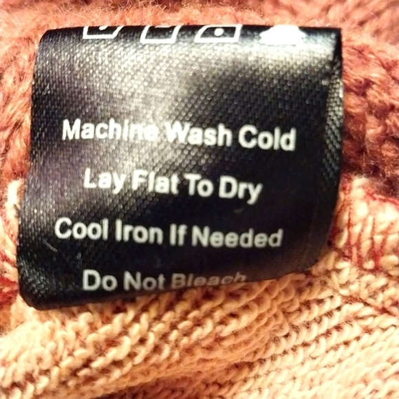 Vici Benjamin Hoodie Sweater Cable Knit Sweatshirt Sz Small Brown Beige Pocketed - Picture 10 of 10